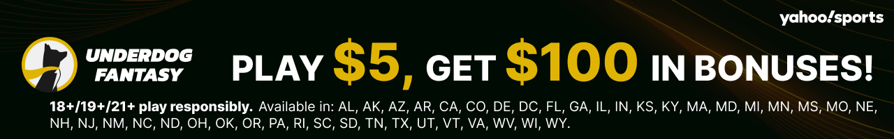 Underdog Promo Code YAHOOBONUS: Get $100 in Bonus Funds for NFL Sunday