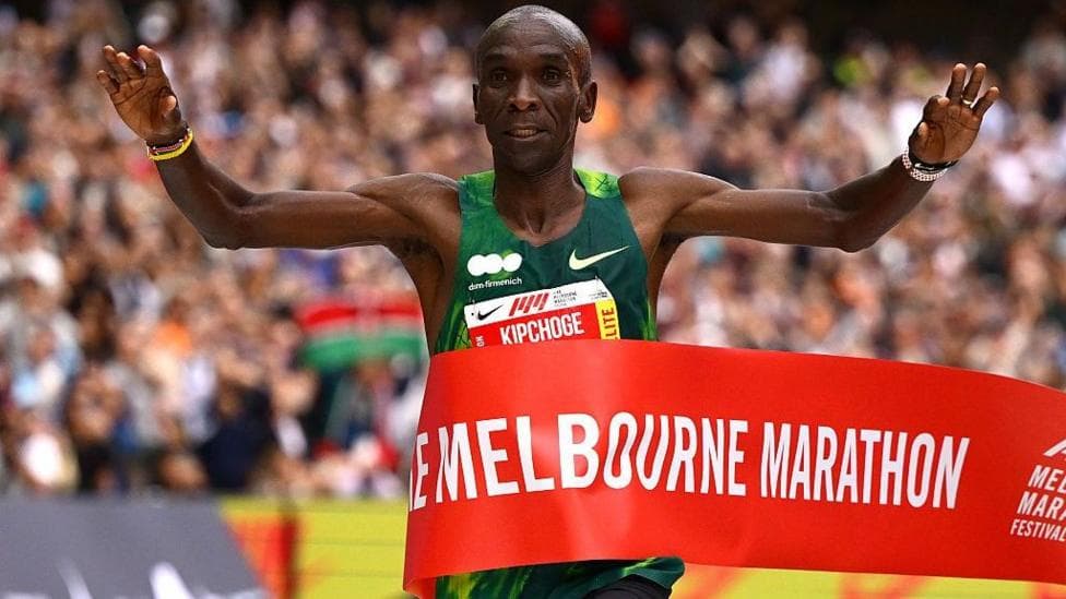 Kipchoge, 41, breaks course record at Melbourne Marathon