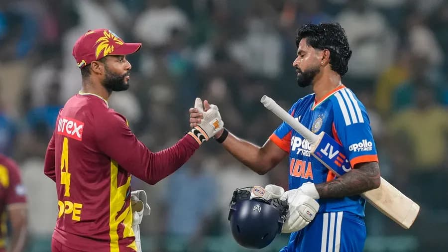 India vs West Indies 1st T20I highlights: Iyer’s 42-ball century, Dhir’s 3-wicket debut