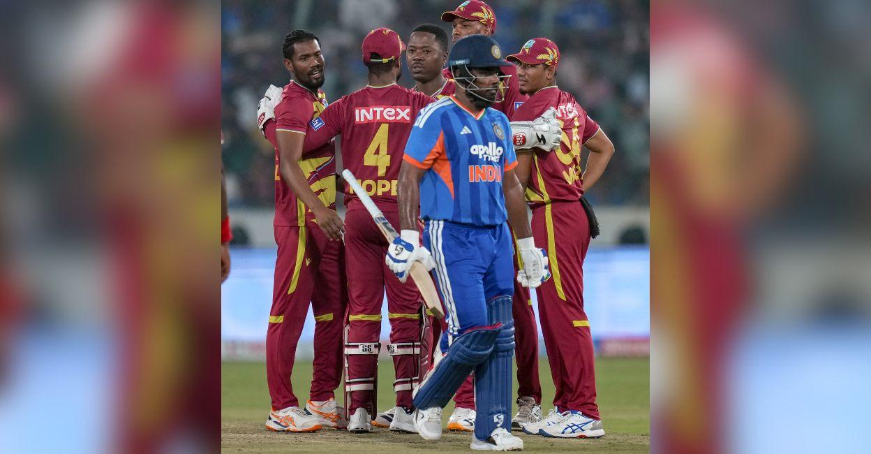 Sanju Samson shines again, but in vain as West Indies level T20I series