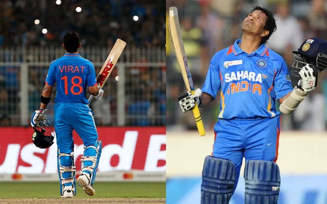 How far is Virat Kohli from Sachin Tendulkar's all-time record?