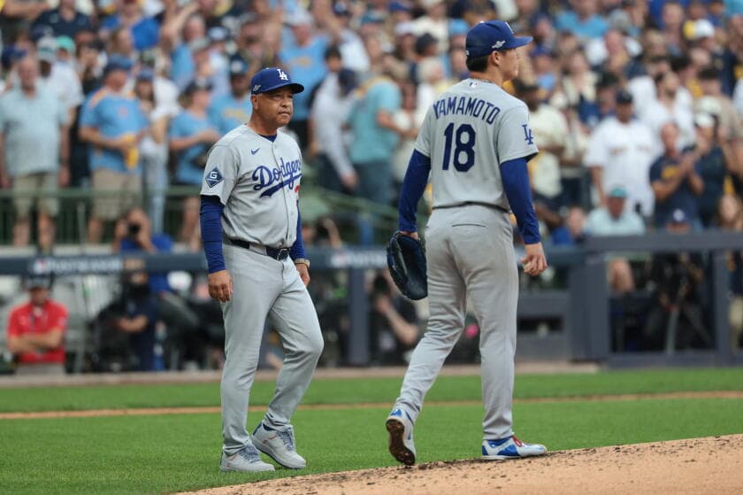 Yoshinobu Yamamoto chased early, Dodgers fall into two-game hole after Game 2 NLCS loss