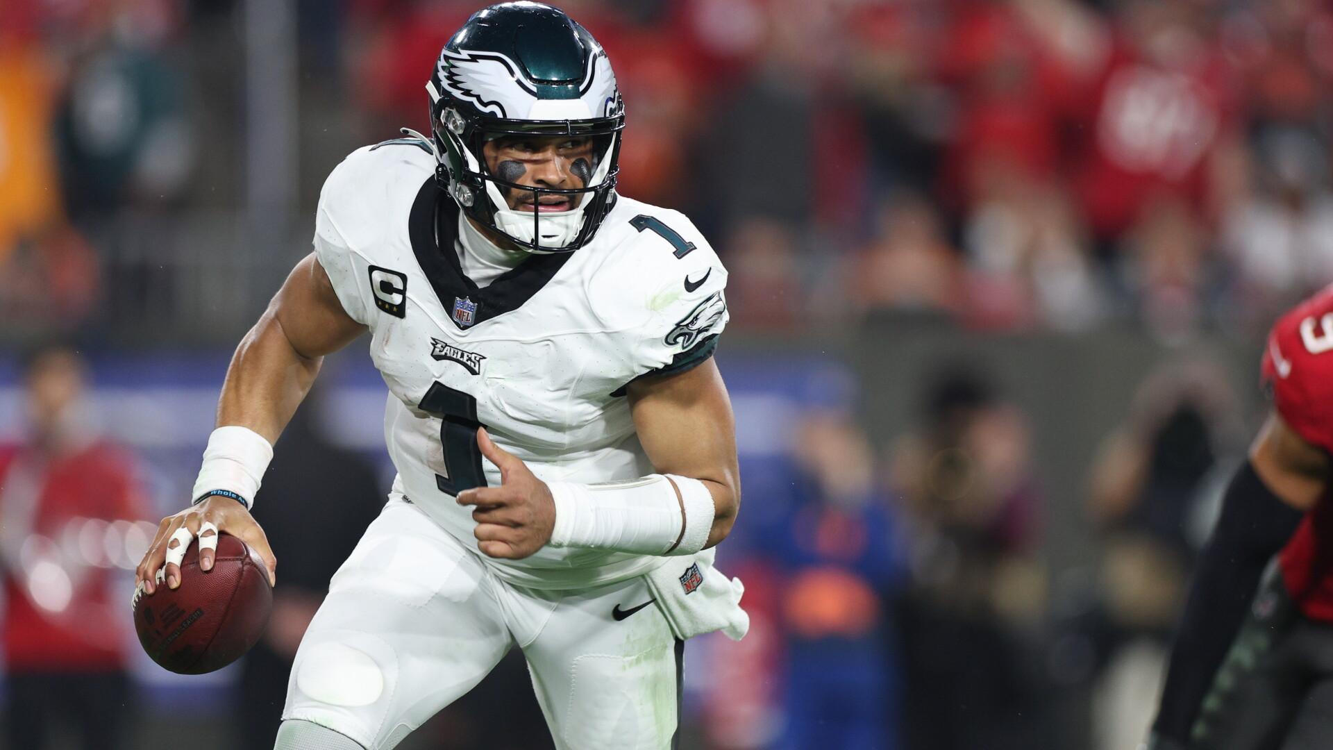 Will Shipley touchdown run ties Eagles and Jaguars 7-7 in London