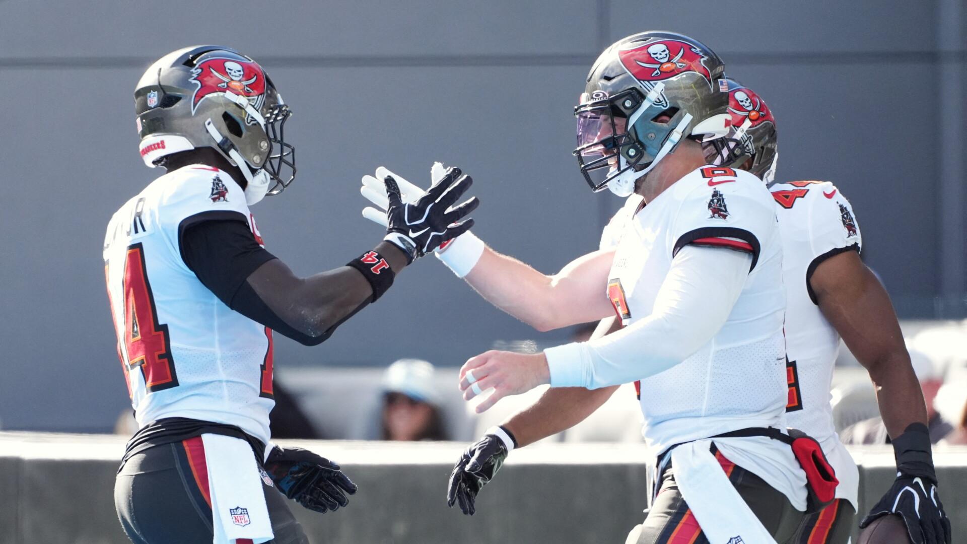 Buccaneers crush turnover-prone Panthers 43-13 in Baker Mayfield's return