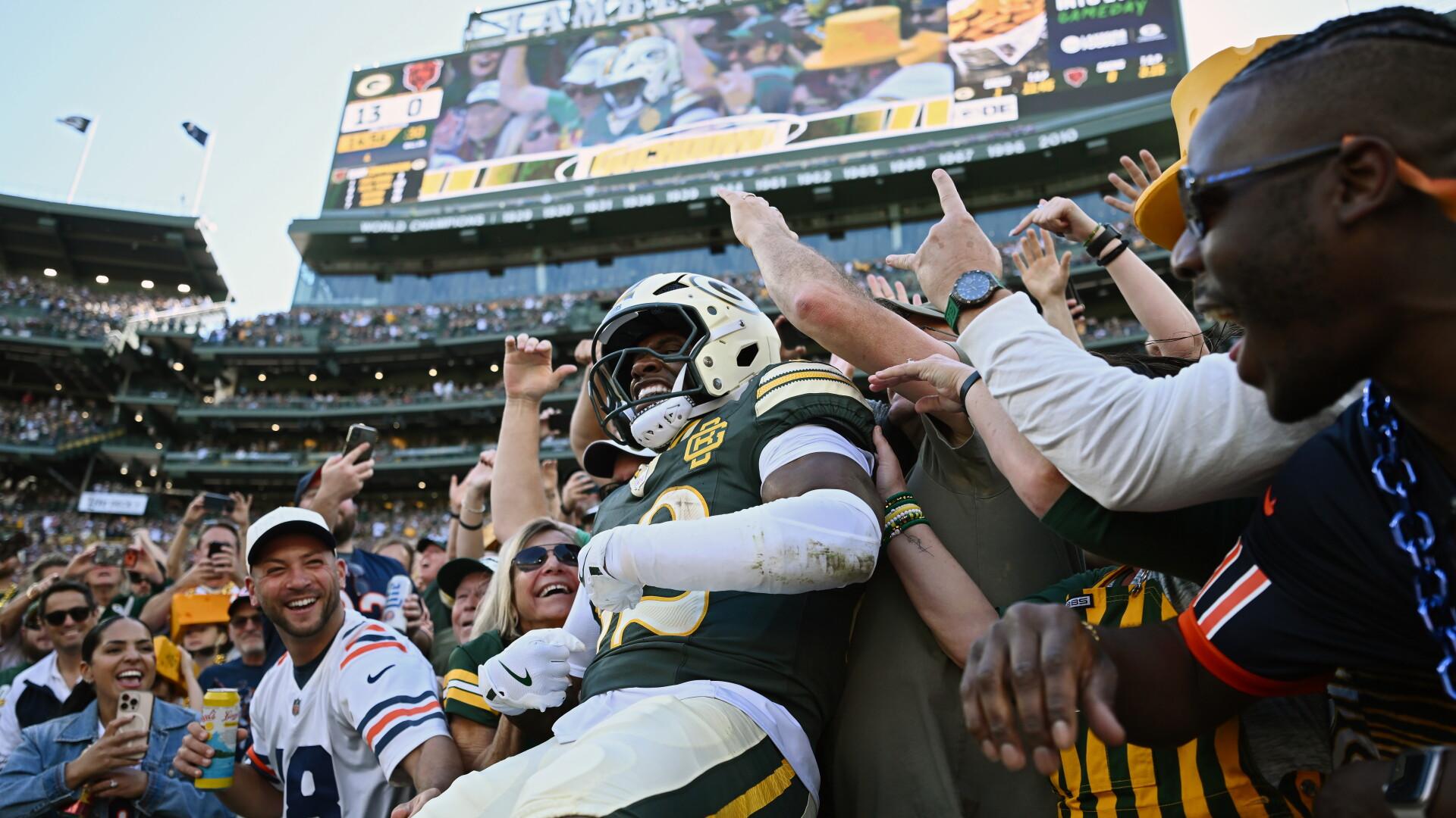 Tyson Bagent interception leads to Marshawn Lloyd TD, Packers up 14-0