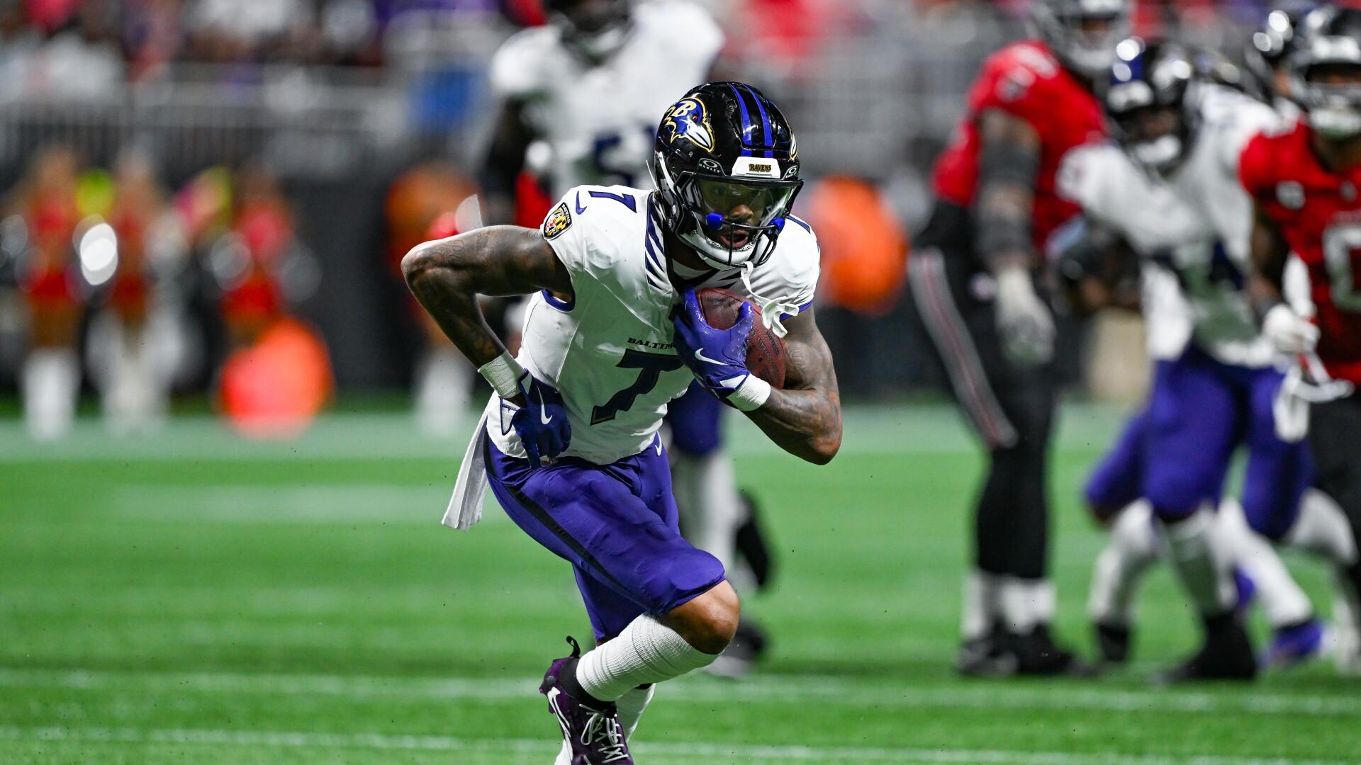 Rashod Bateman joins Lamar Jackson as limited participant Wednesday; Cam Jurgens fully participates