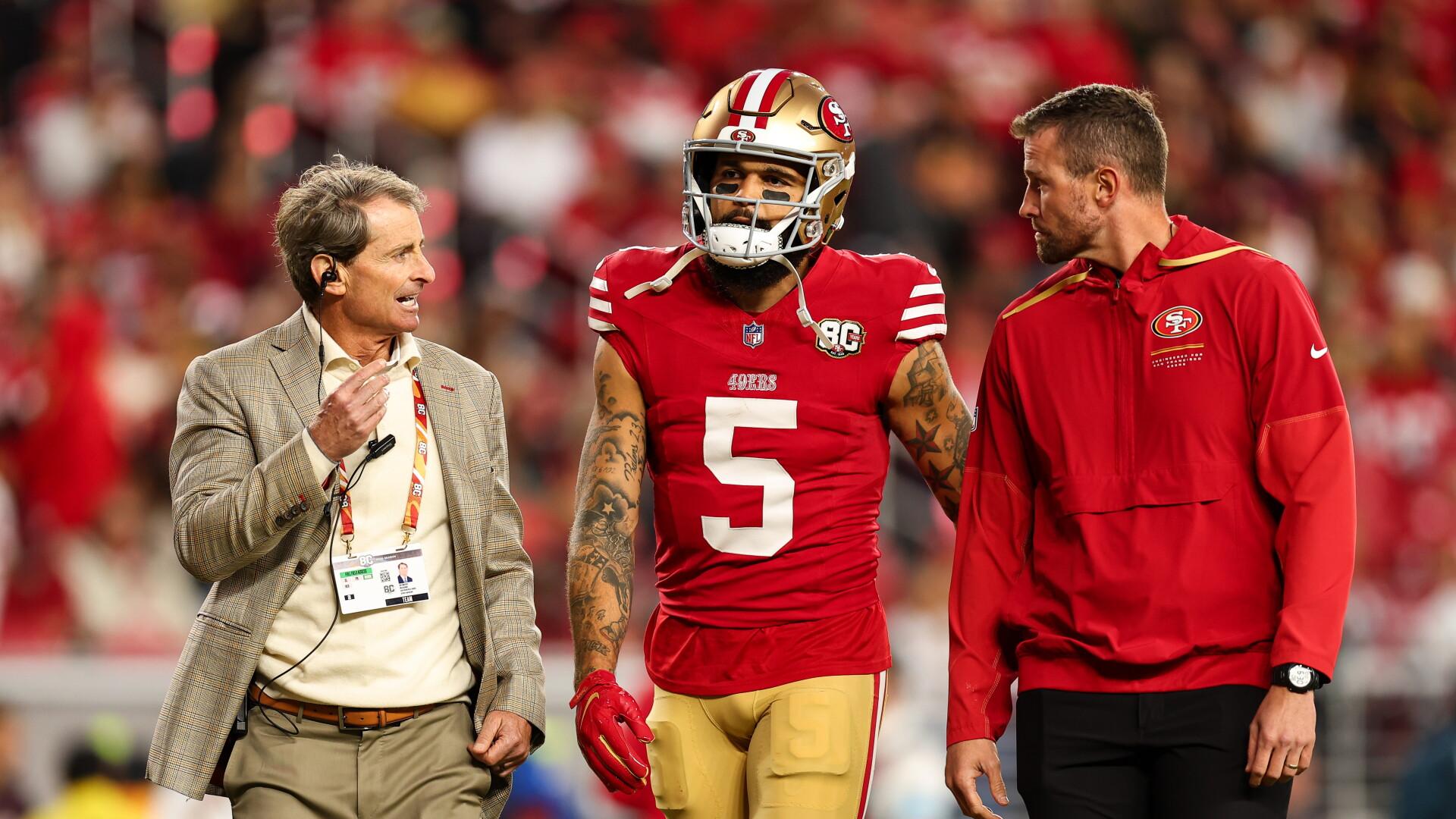 49ers WR Mike Evans is questionable to return after aggravating Achilles