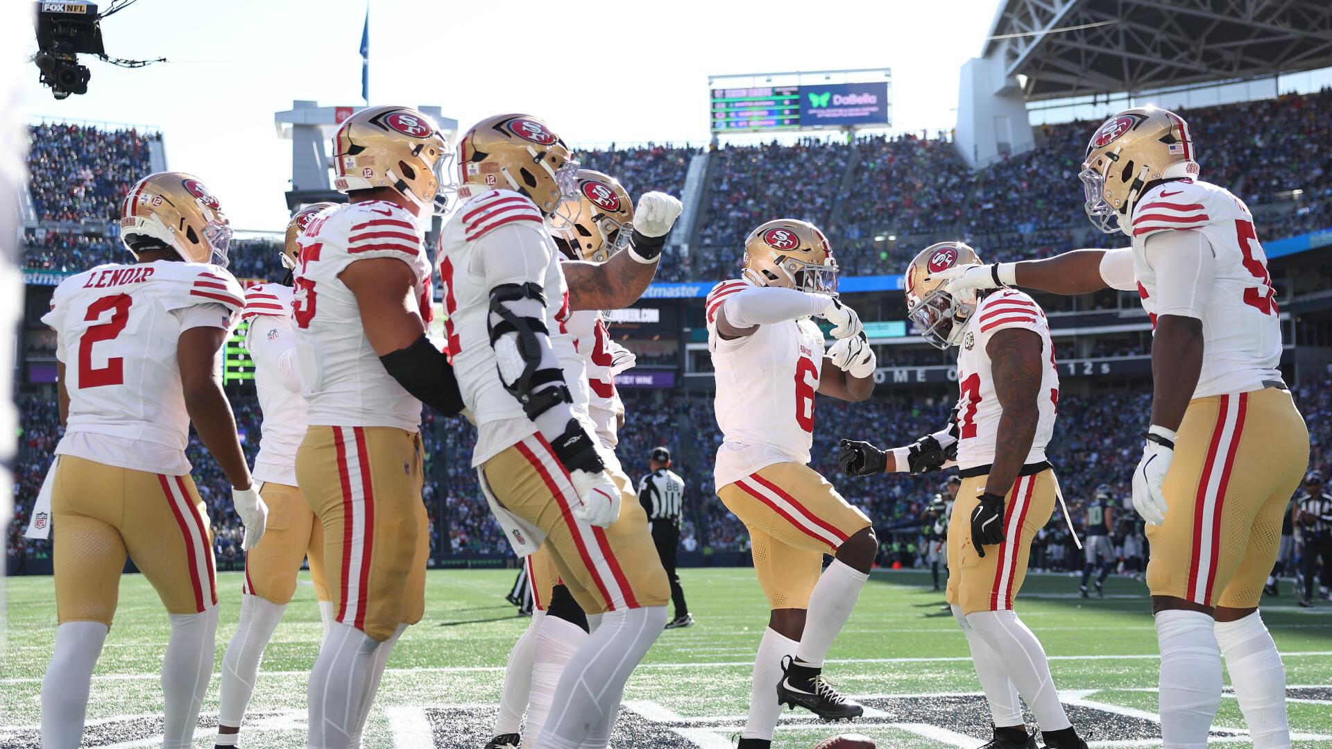 49ers use Seattle's three turnovers to take 21-13 halftime lead