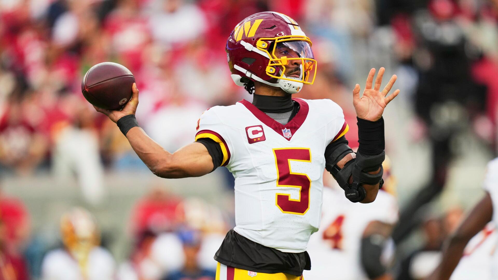 Jayden Daniels' second TD throw pulls Washington within 23-17