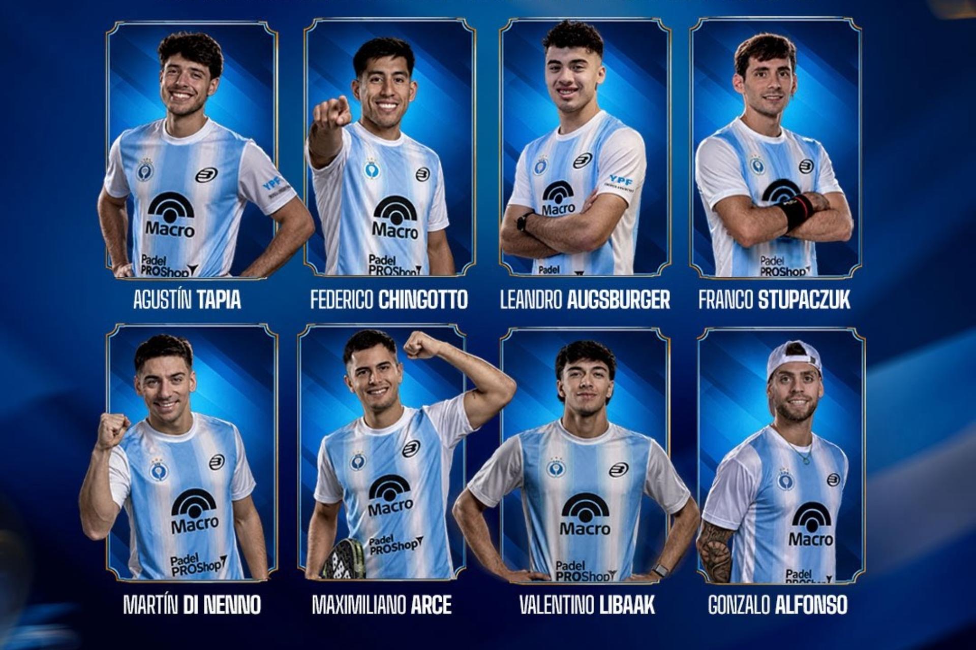 Argentina's squad for the 2026 Padel World Championship: featuring Maxi Arce and Gonza Alfonso