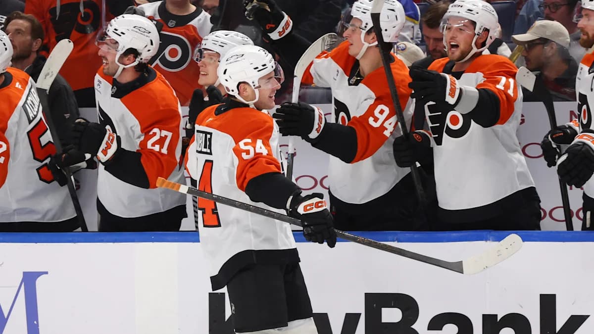 Flyers rookie Cole Knuble scores first 2 career goals in 3-1 victory over Sabres