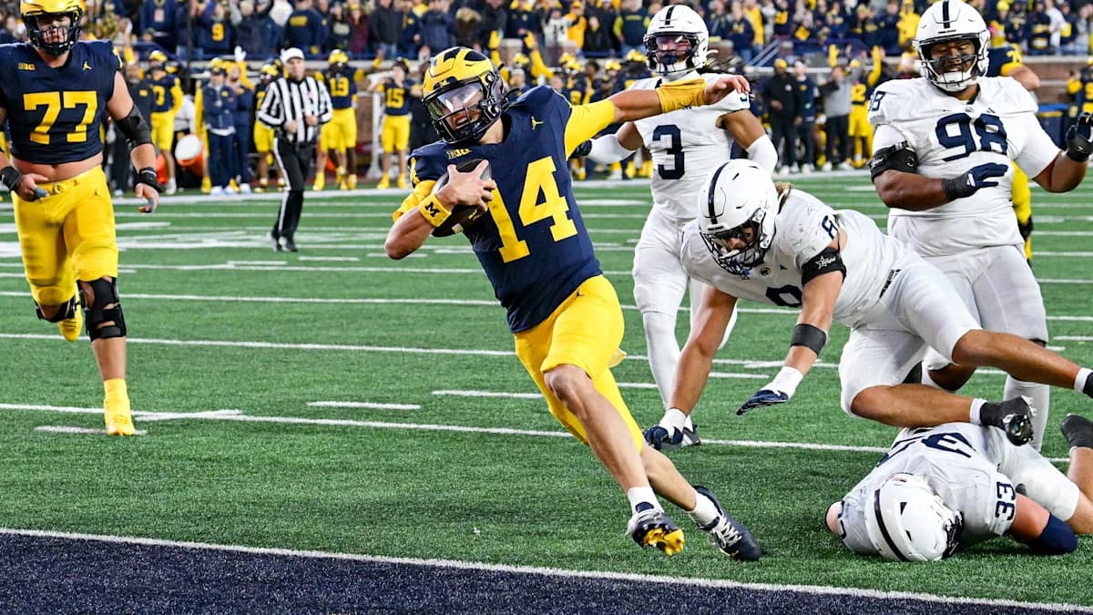 Michigan set to start Tommy Carr vs. Indiana after he took over for Bryce Underwood in second half of win over Penn State