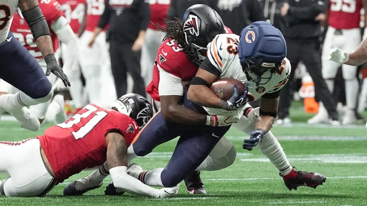 Kendal Daniels injury update as Falcons LB carted off in emotional scene