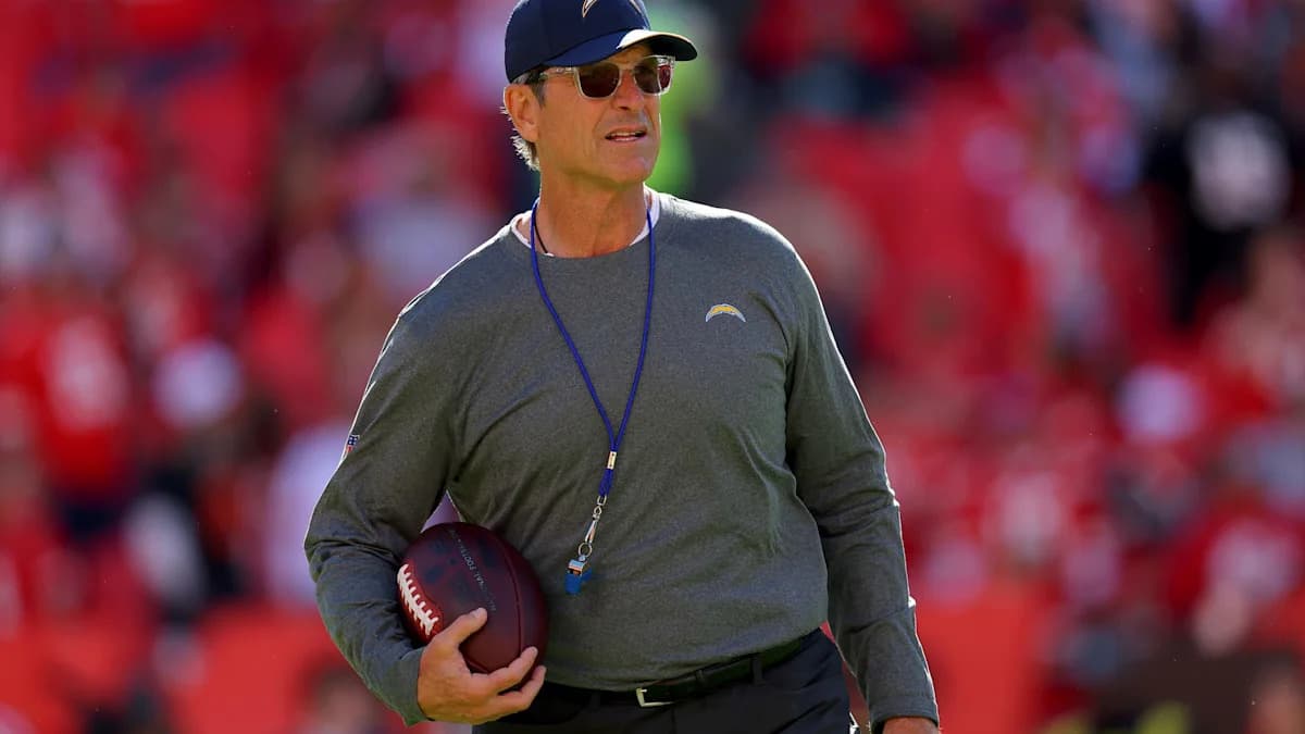 Jim Harbaugh to address offense during bye week after Chargers' 0-6 start