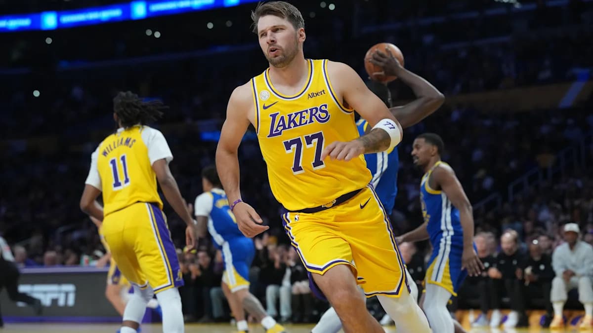 Luka Dončić-led Lakers begin post-LeBron James era with blowout win over Warriors