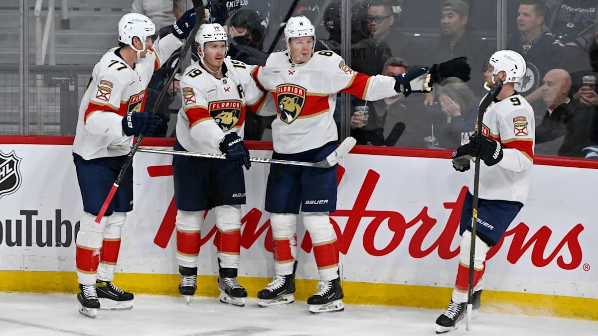 Carter Verhaeghe scores 2 goals and Panthers extend Jets' slide to 6 games with 5-1 win