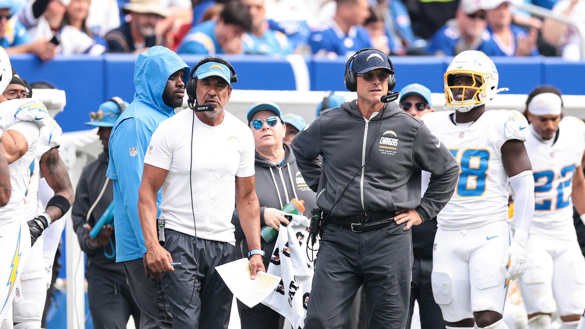 
                        Blame game for 0-3 teams: Jim Harbaugh must take responsibility for Chargers, Dolphins simply lack any talent
                    