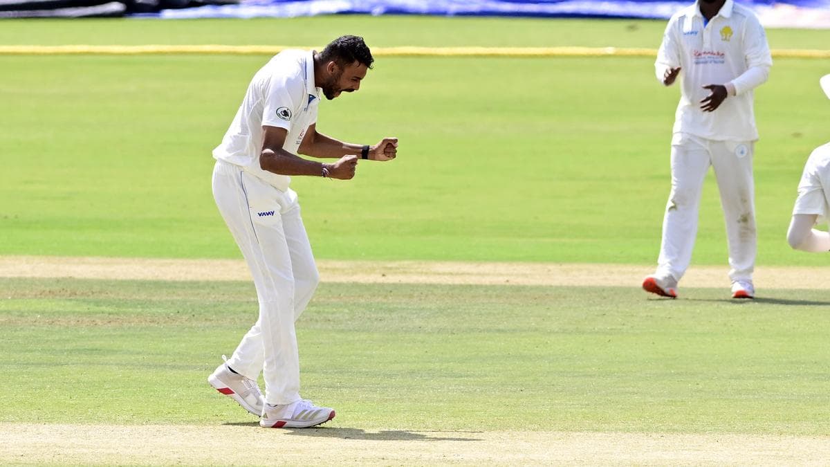 Ranji Trophy 2026-27: Kaverappa sizzles to keep Karnataka on top vs Saurashtra before final day