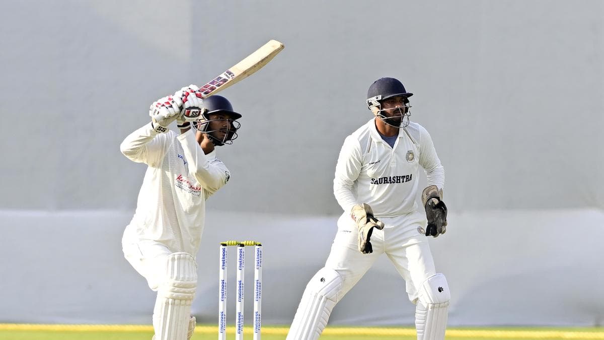 Ranji Trophy 2026-27: Manvanth’s remarkable rescue act keeps Karnataka alive against Saurashtra