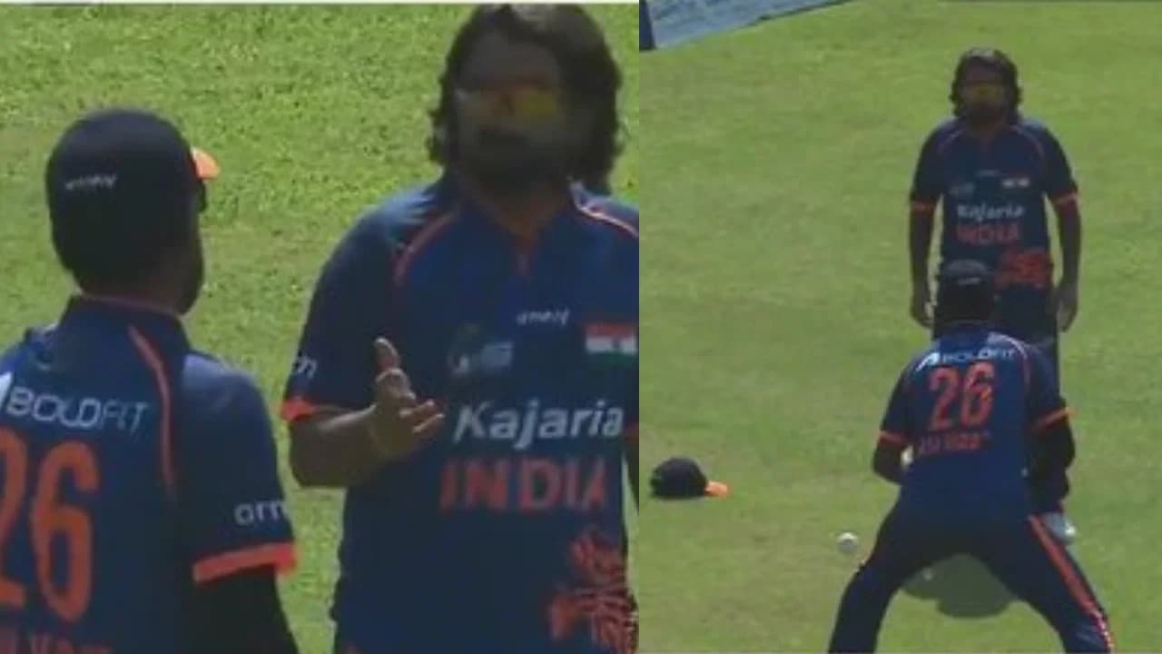 Rahul Tewatia and Kulwant Khejroliya recreate Saeed Ajmal and Shoaib Malik's missed catch in Hong Kong Sixes