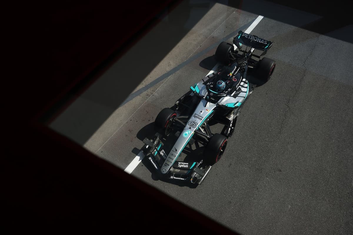 F1 Azerbaijan GP: Russell tops FP2 from Antonelli as Lindblad crashes