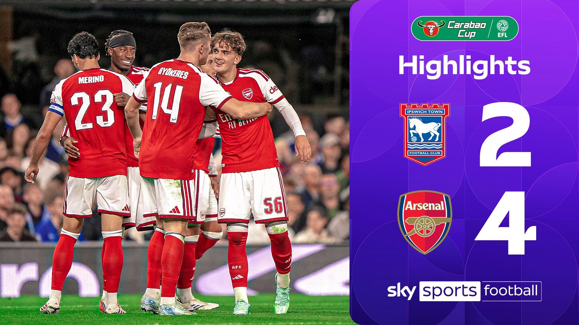 Dowman dazzles as Arsenal ease past Ipswich