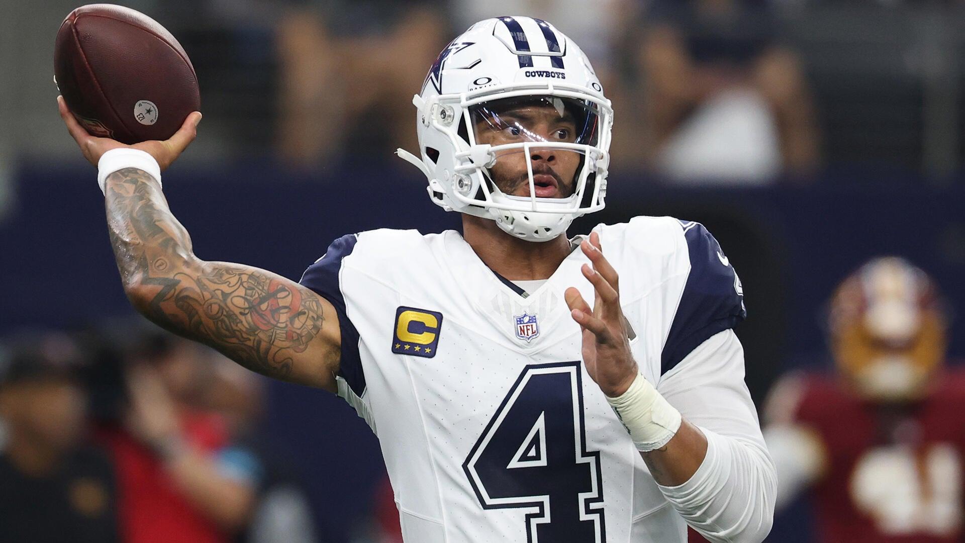 Dak Prescott ties Tony Romo atop Cowboys' all-time passing touchdown list vs. Commanders